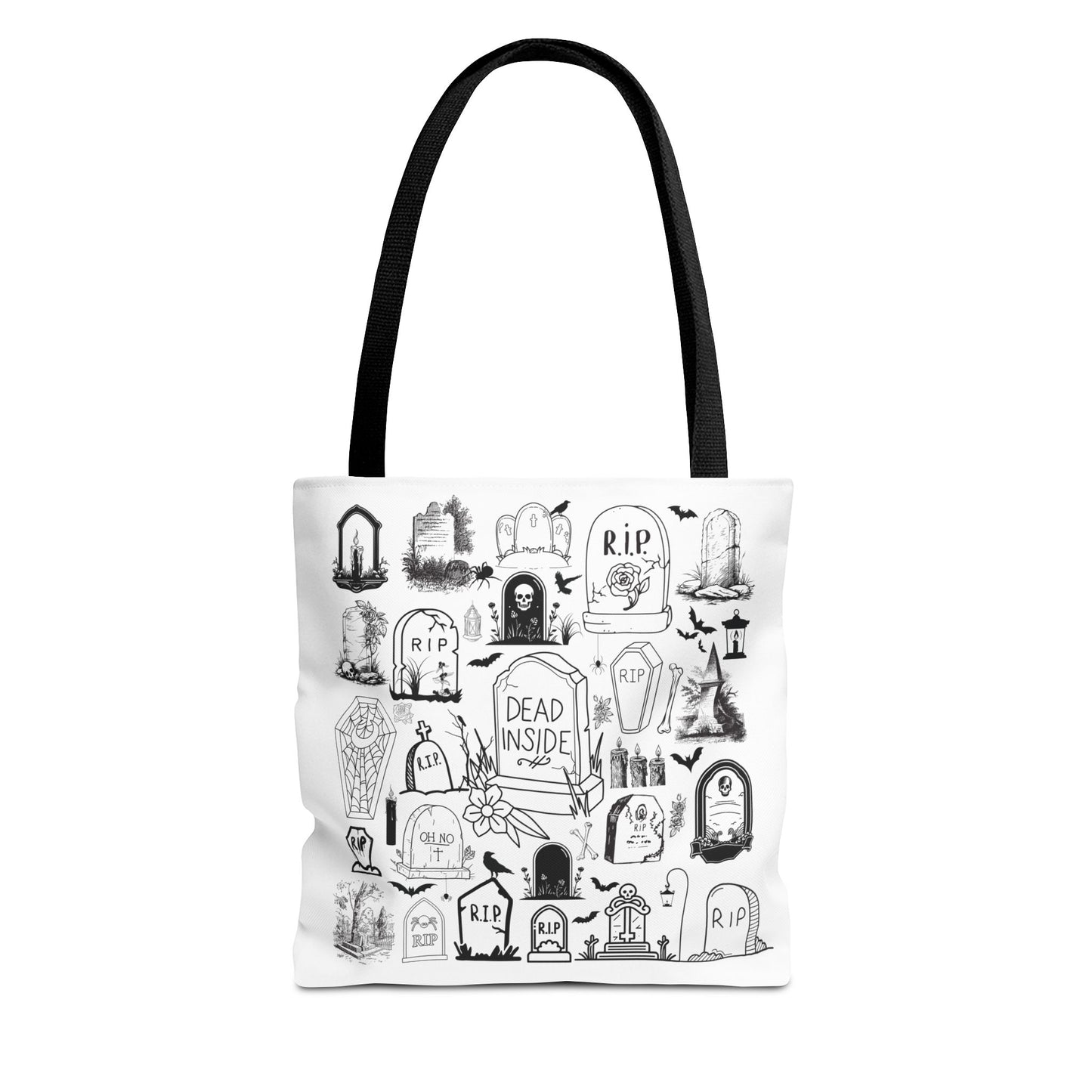 Dead Inside, Trick or Treat Bag, Trunk or Treat, Halloween Tote, Halloween Basket, Spooky Season, Canvas Tote, Halloween Goodie Bag, Boo