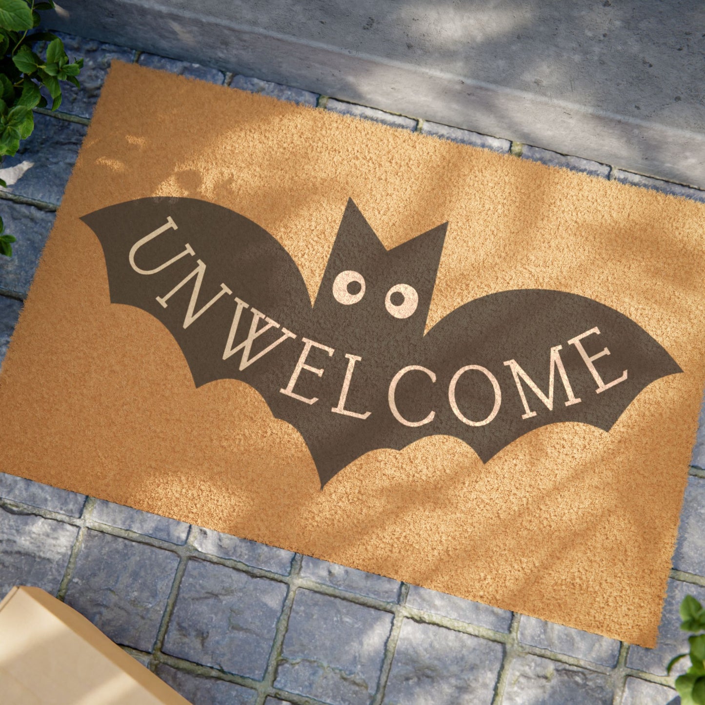 Unwelcome Doormat, Bat Mat, Spooky, Halloween, Go Away Front Door Mat, Autumn Bat Mat, Cute Rude Bat Door Mat, Unwelcome to Our Home