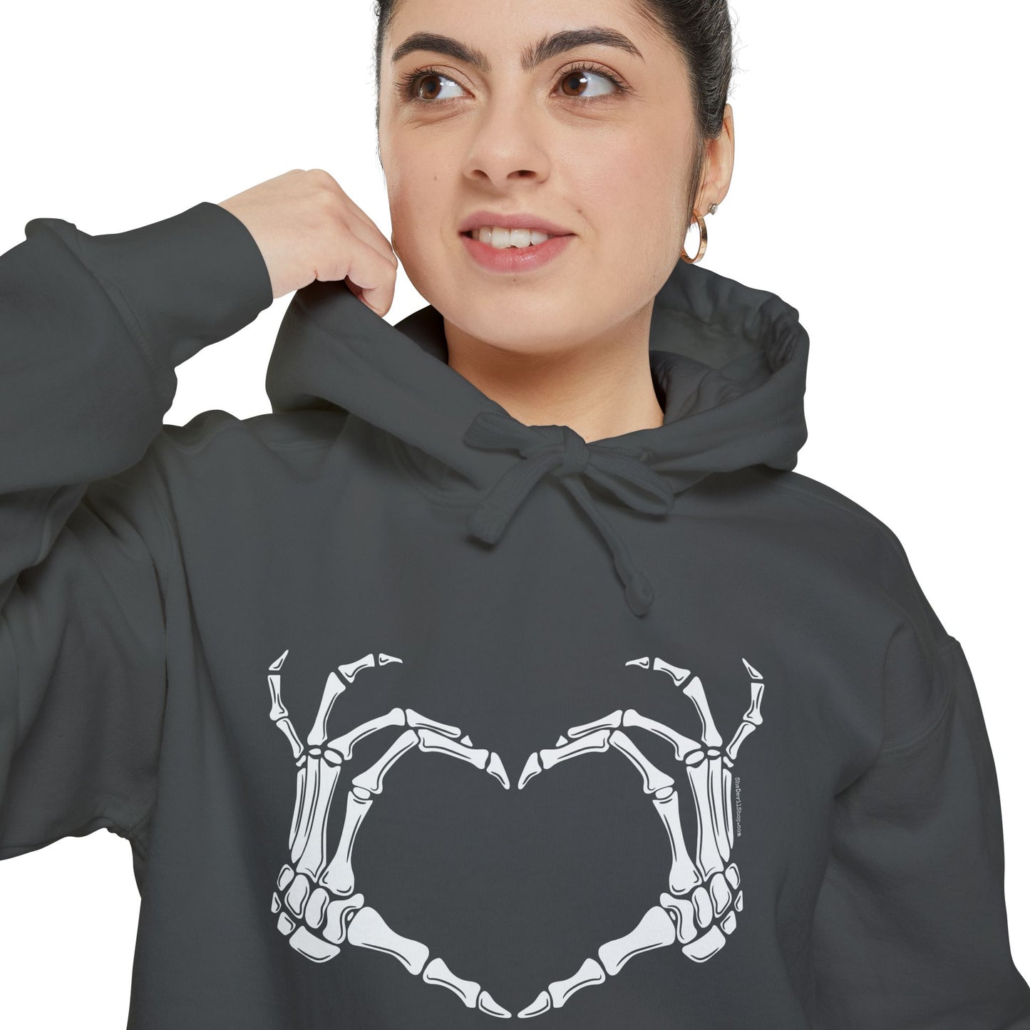 Skeleton Hand Making Heart Hoodie, Spooky Halloween Heart Shirt, Scary Halloween Skeleton Shirt, Skeleton Hand Shirt, Halloween Gift