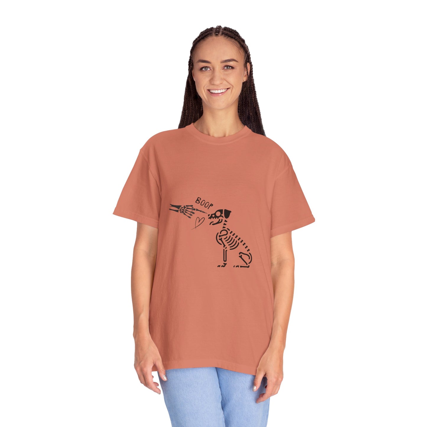 Boop the Nose Dog Skeleton Unisex Garment-Dyed T-shirt