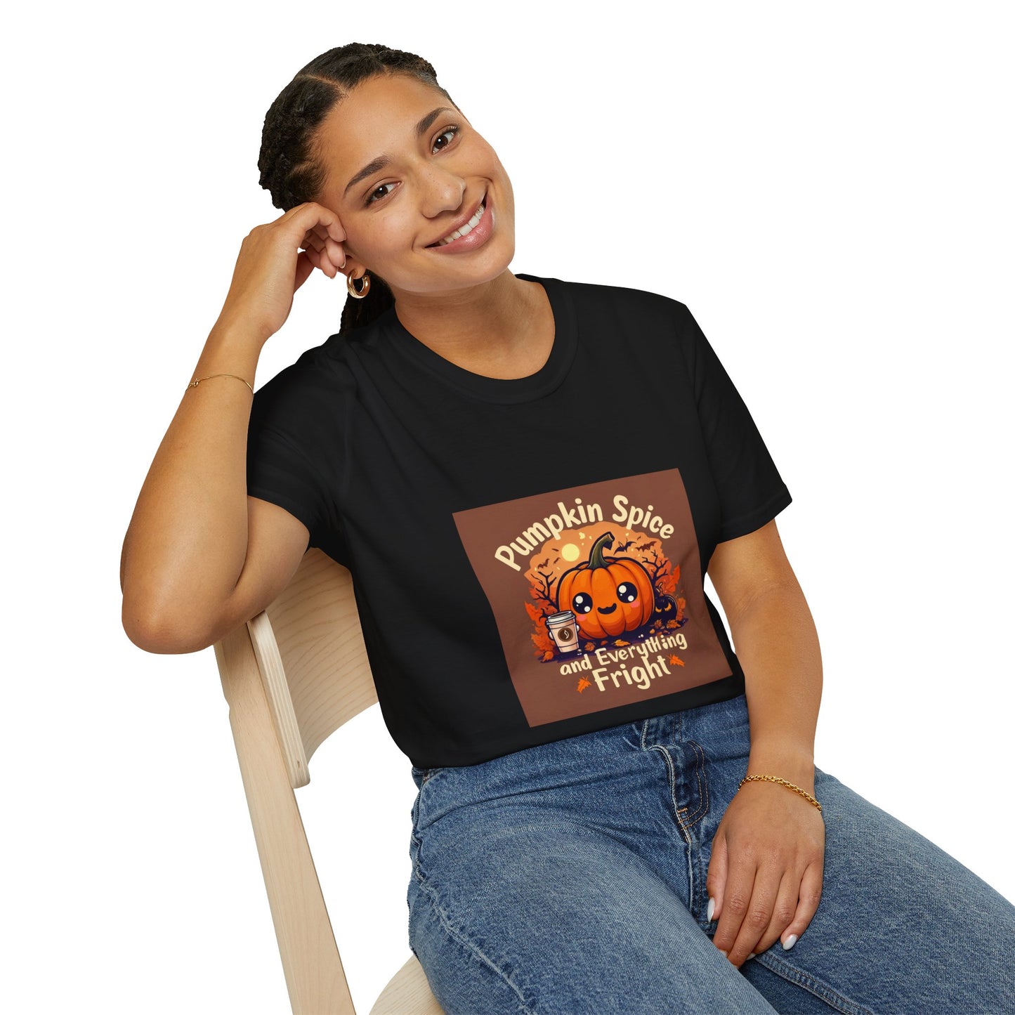 Pumpkin Spice and Everything Fright T-Shirt, Fall T-Shirt, Jack-o-Lantern T-Shirt, Spooky T-Shirt