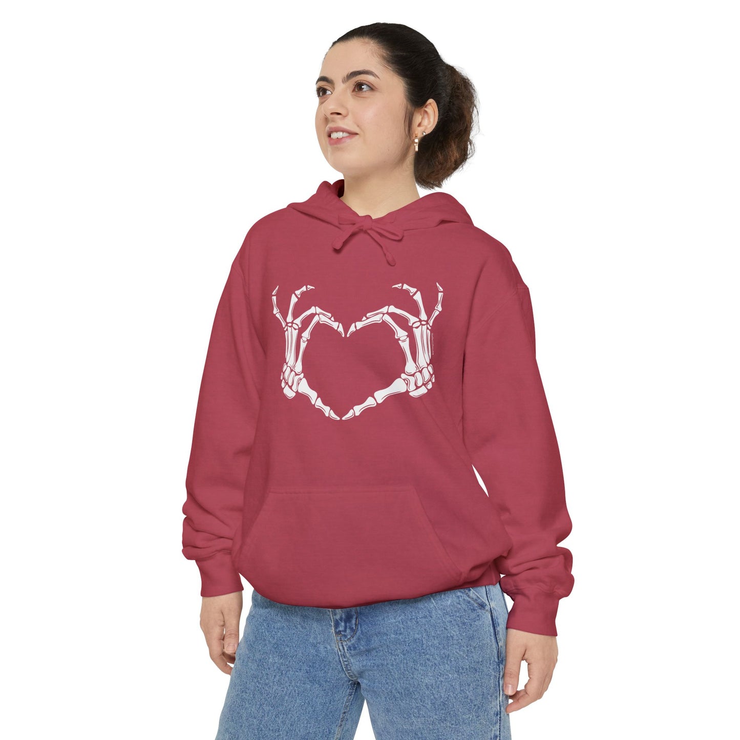 Skeleton Hand Making Heart Hoodie, Spooky Halloween Heart Shirt, Scary Halloween Skeleton Shirt, Skeleton Hand Shirt, Halloween Gift