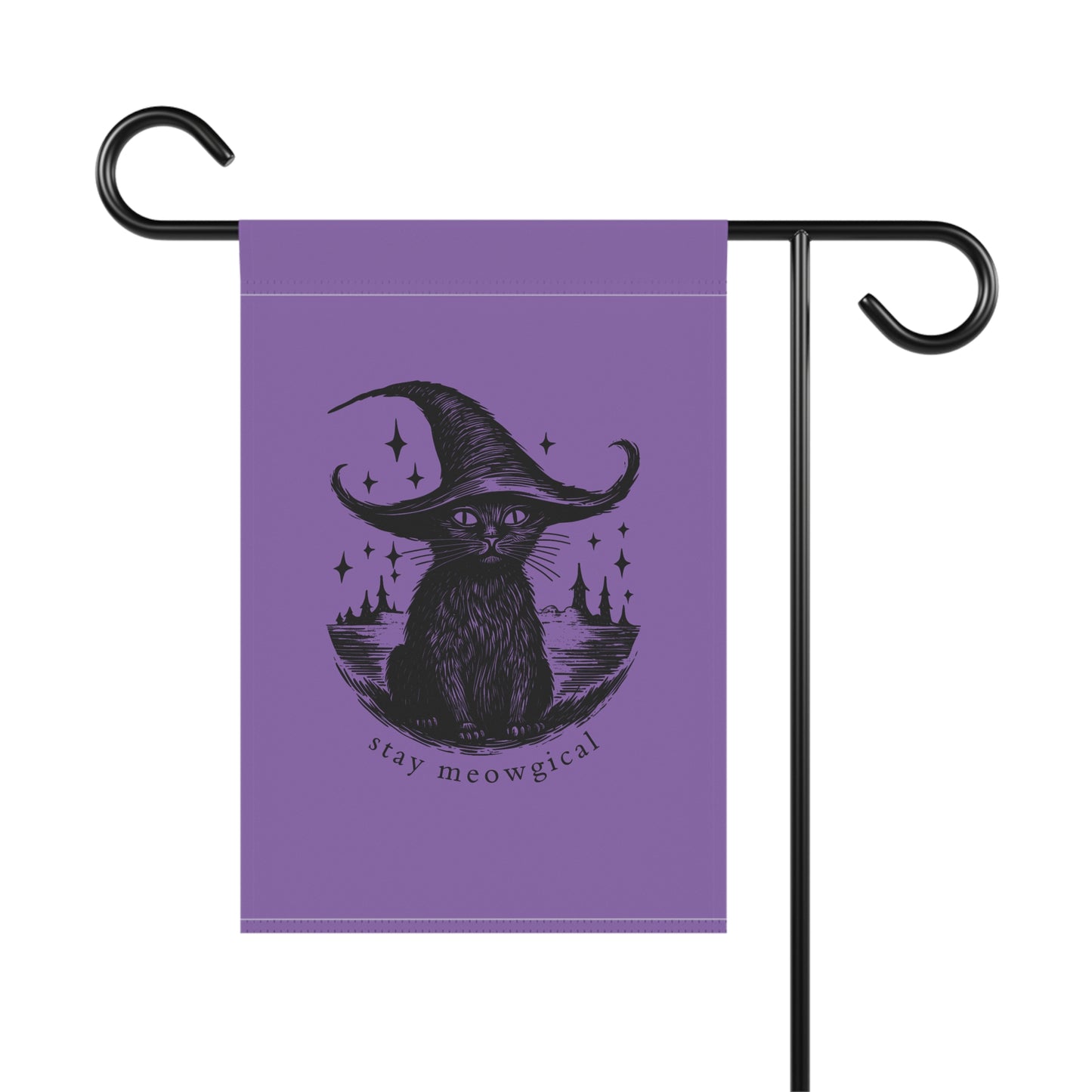 Stay Meowgical Garden House Banner, Spooky Banner, Halloween Decor, Cat Landscaping, Witchy Kitty Banner