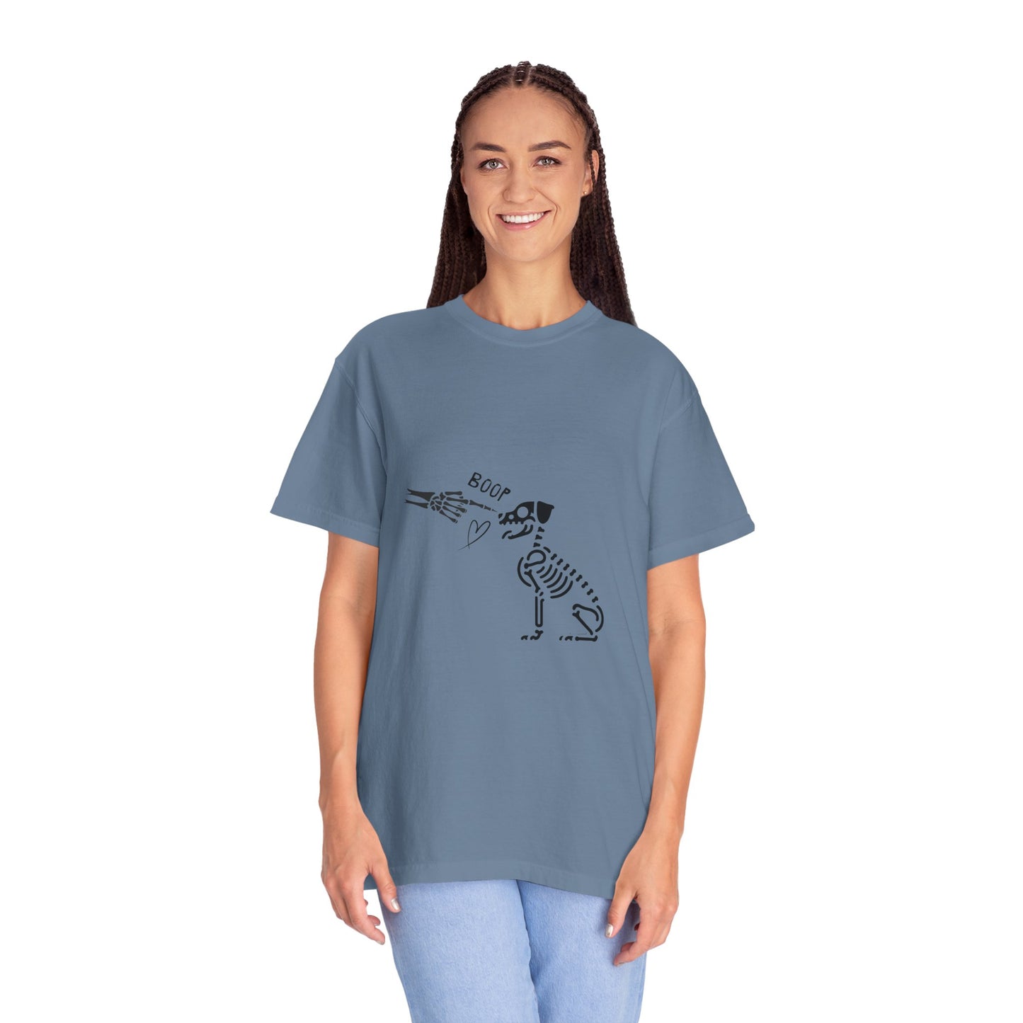 Boop the Nose Dog Skeleton Unisex Garment-Dyed T-shirt