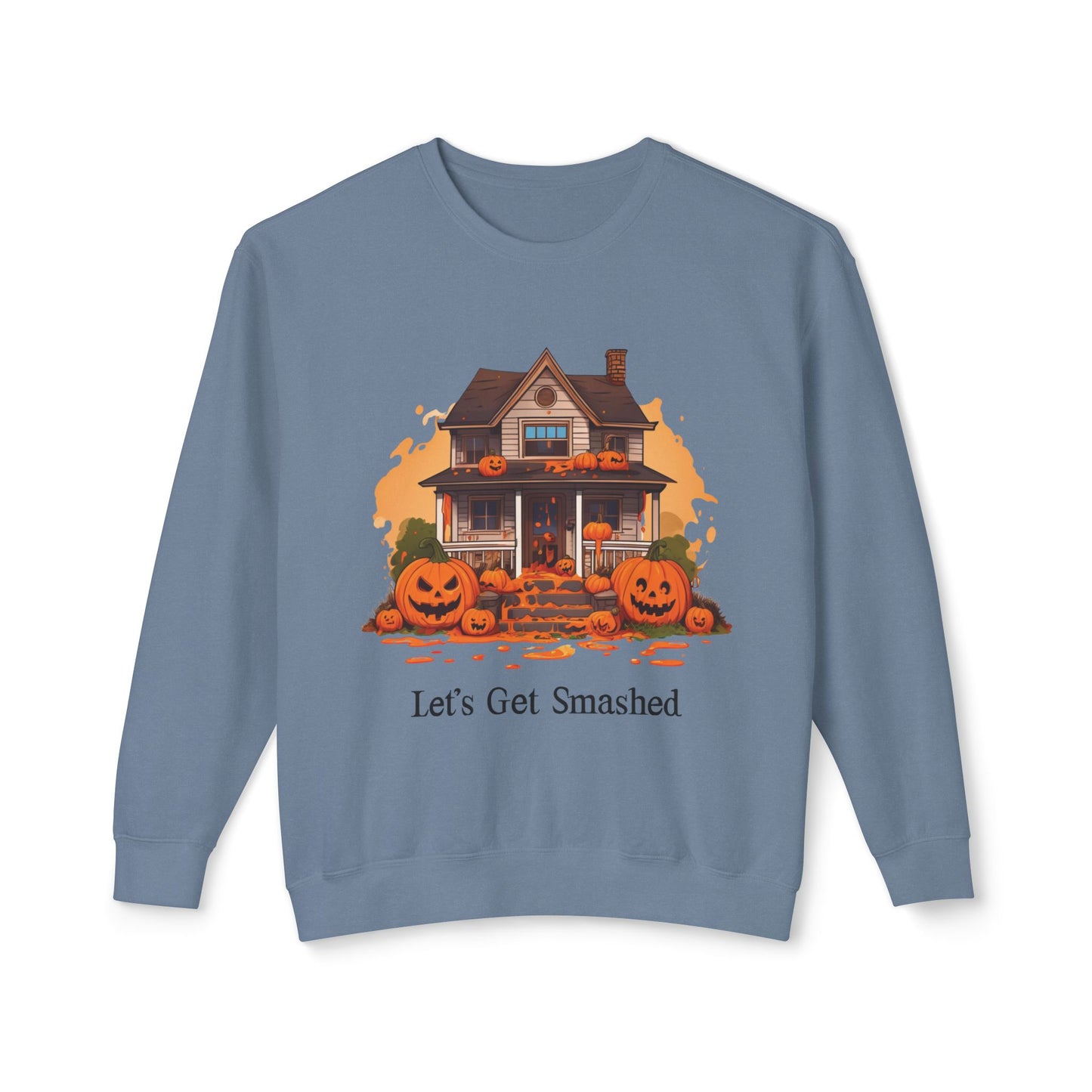 Comfort Colors 'Let's Get Smashed' Lightweight Crewneck Sweatshirt, Halloween Shirt, Gift for Her, Trick or Treat, Trunk or Treat, Funny