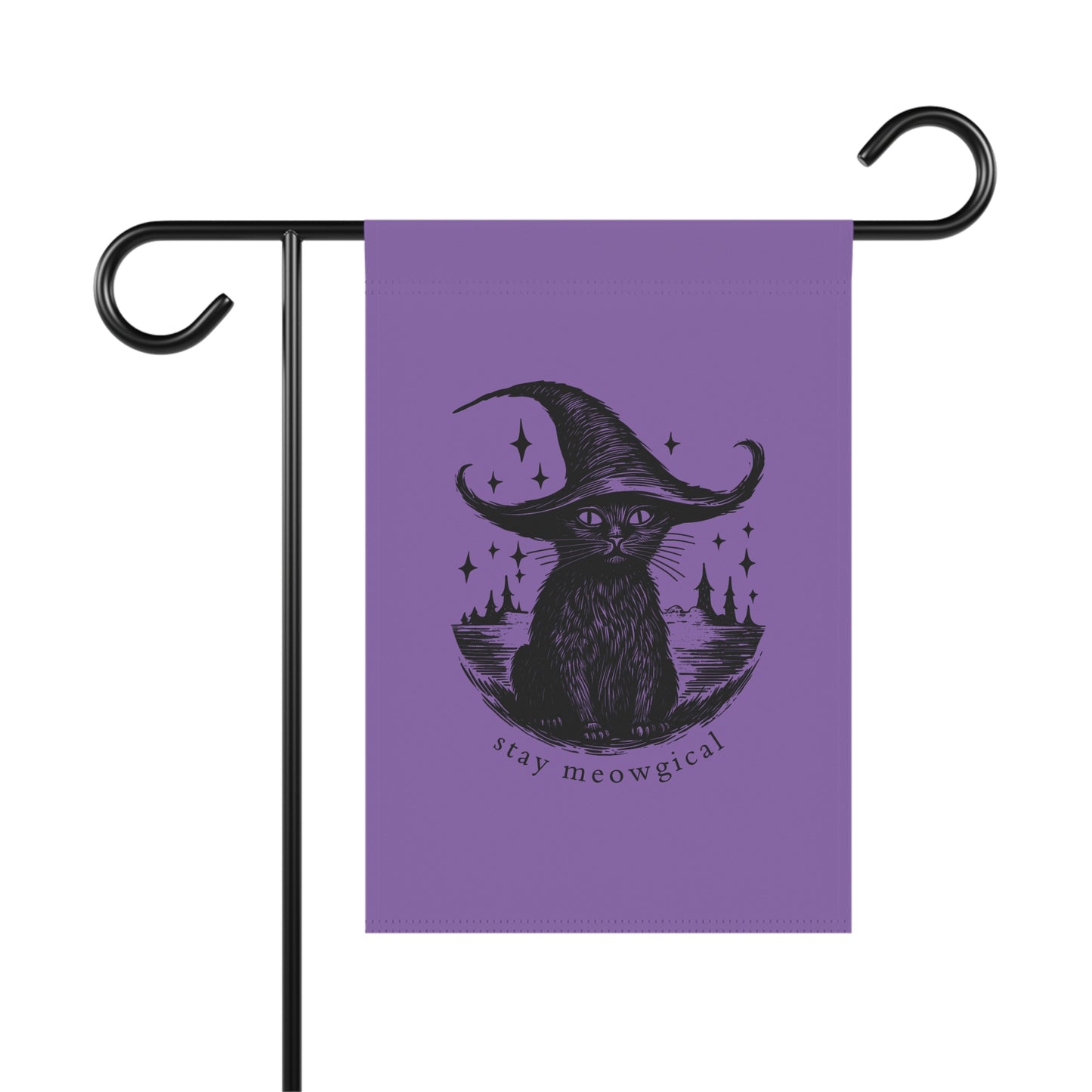 Stay Meowgical Garden House Banner, Spooky Banner, Halloween Decor, Cat Landscaping, Witchy Kitty Banner